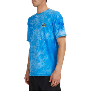 2022 Quiksilver Tie Dye Surf T-shirt Voor Heren Eqywr03353 - Blauw Licht